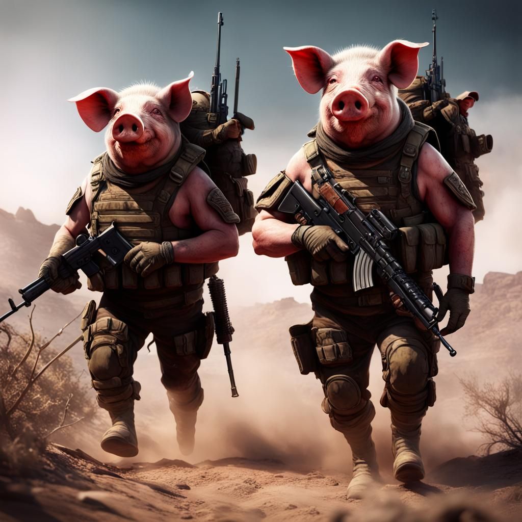 War Pigs: Commandos in the Desert, Detailed Matte Painting