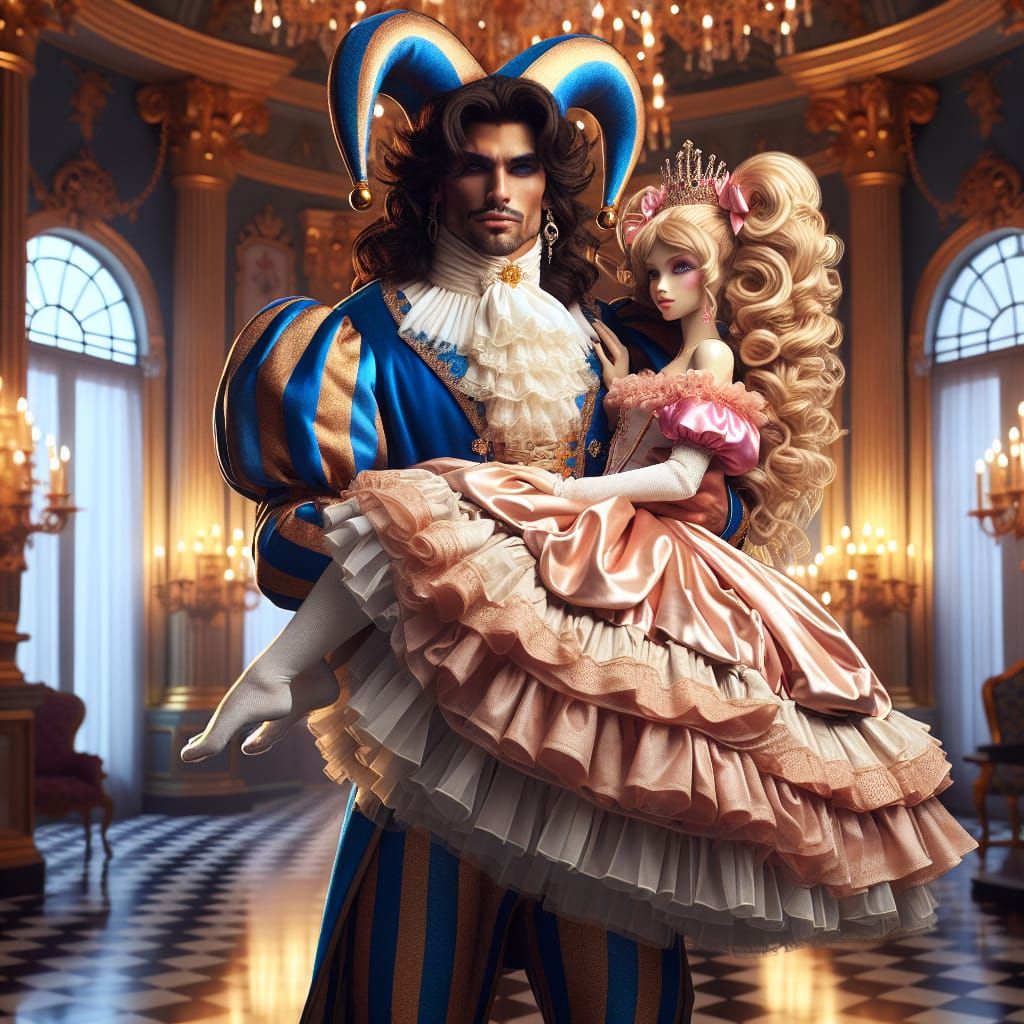 Jester Cradles Princess in Castle