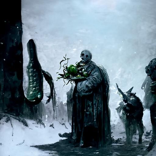 Horror Vegetables in the Style of Gustave Doré