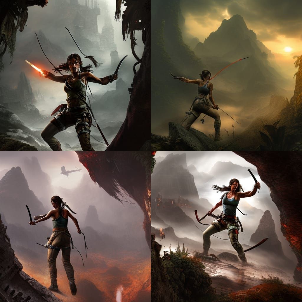 Tomb Raider Fantasy Concept Art in 8k