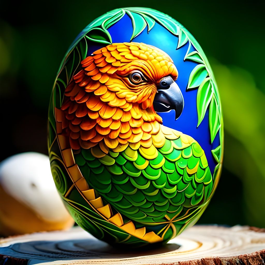 Kakapo Egg Carving in Opulent Forest