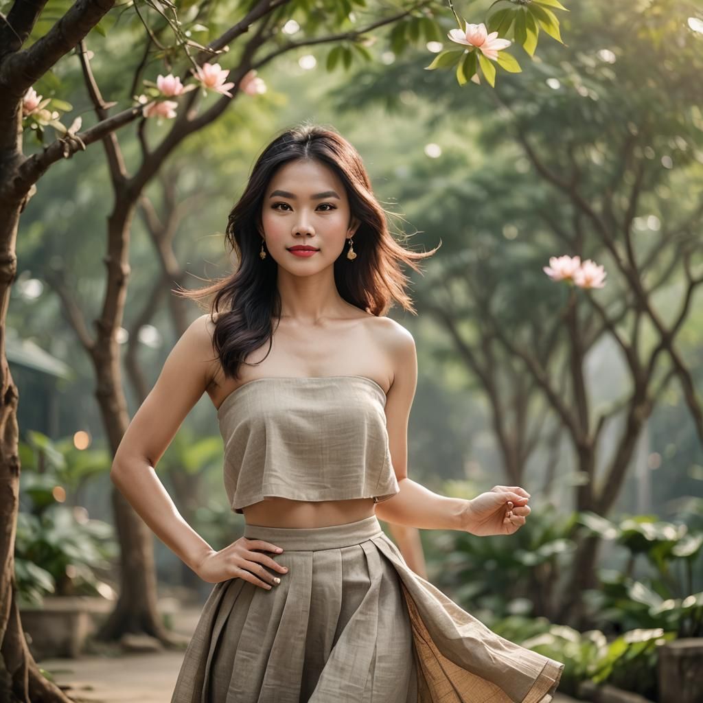 Vietnamese Woman in Linen, Professional Photography