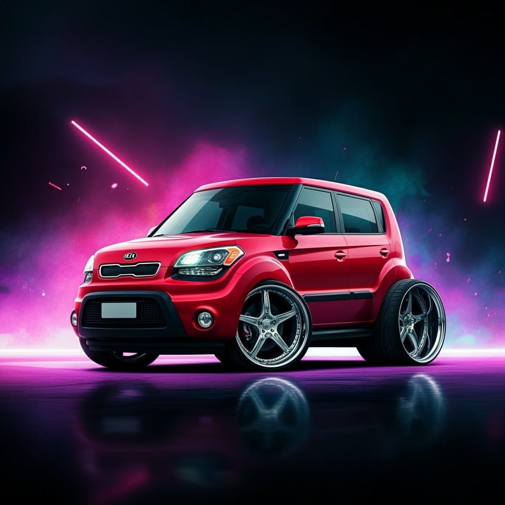 Electric Dream Street Racing Car in Neon Green