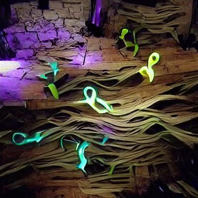 Glowing Vines Made of Glowsticks