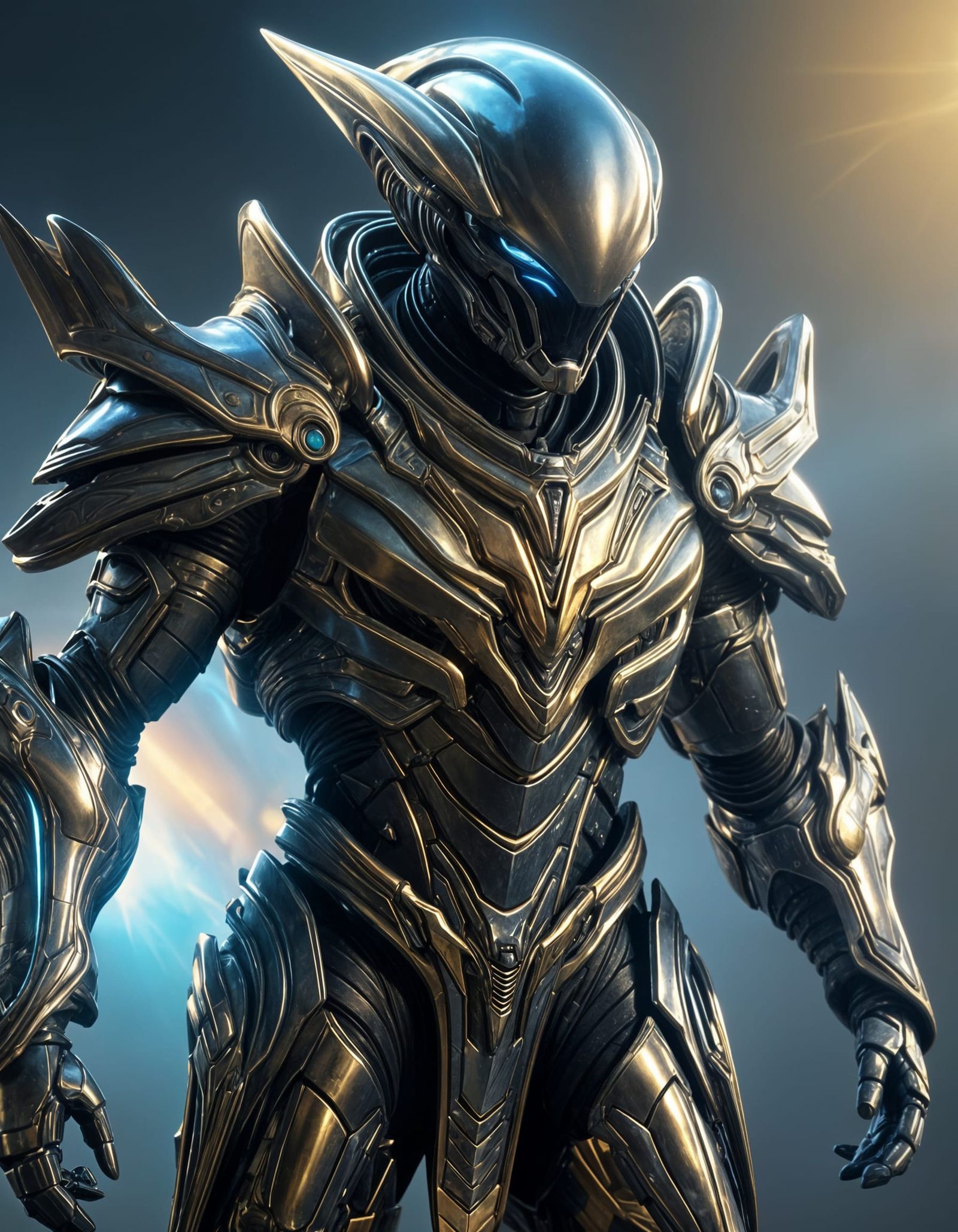 Armored Alien Warrior in High Resolution