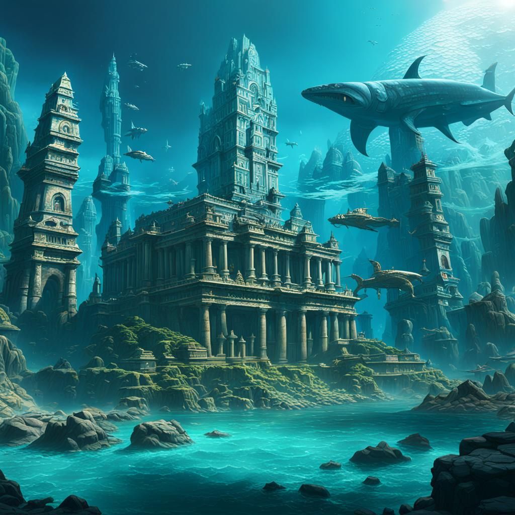 Detailed Matte Painting of the Lost City of Atlantis