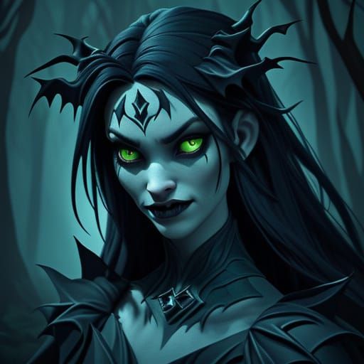 Dark Fantasy Vampire Portrait in Moody Chiaroscuro