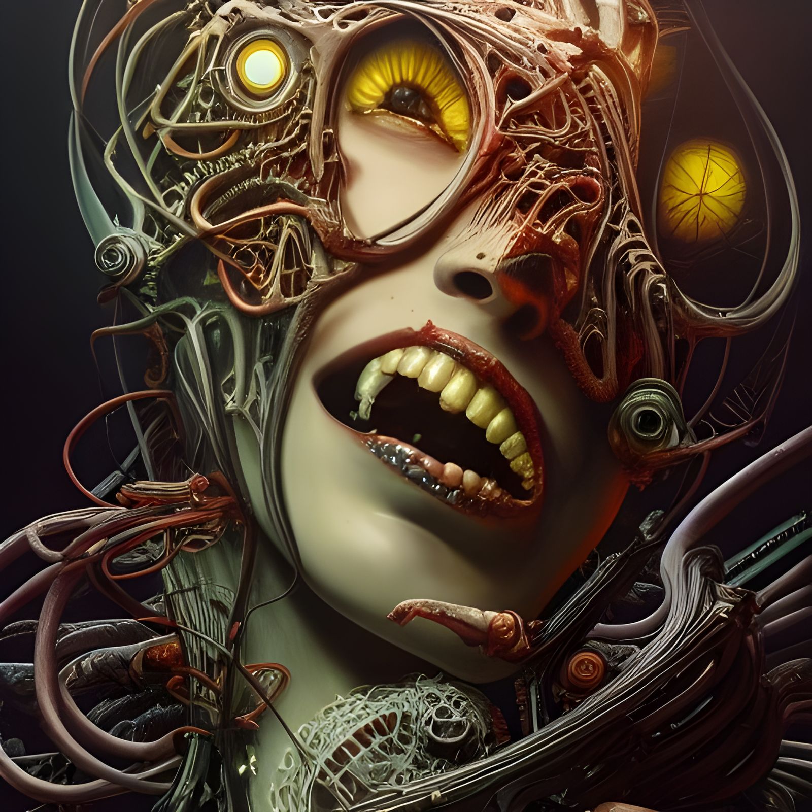 Decadent Biomechanical Art in Photorealistic Style