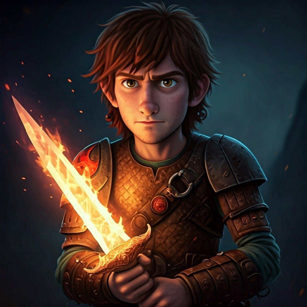 Hiccup Haddock and Toothless: Fantasy Concept Art