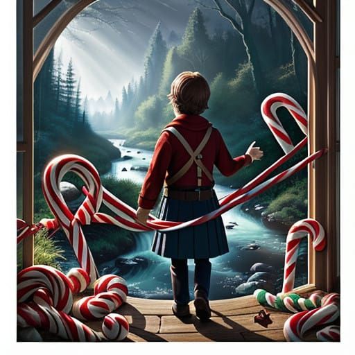 Child Enters Whimsical World of Chocolate River and Candy Ca...