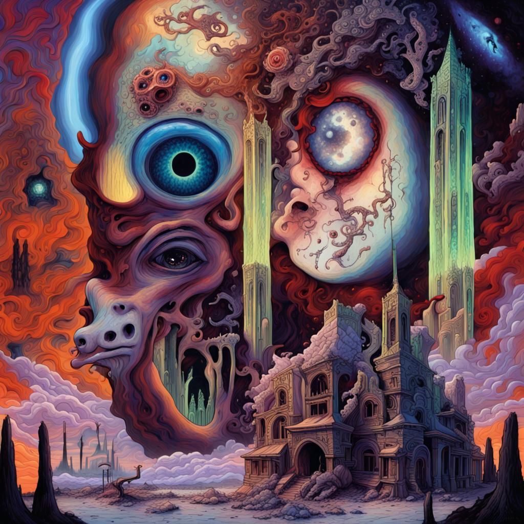 Mesmerizing Quantum Horror Art: Scent of Silence