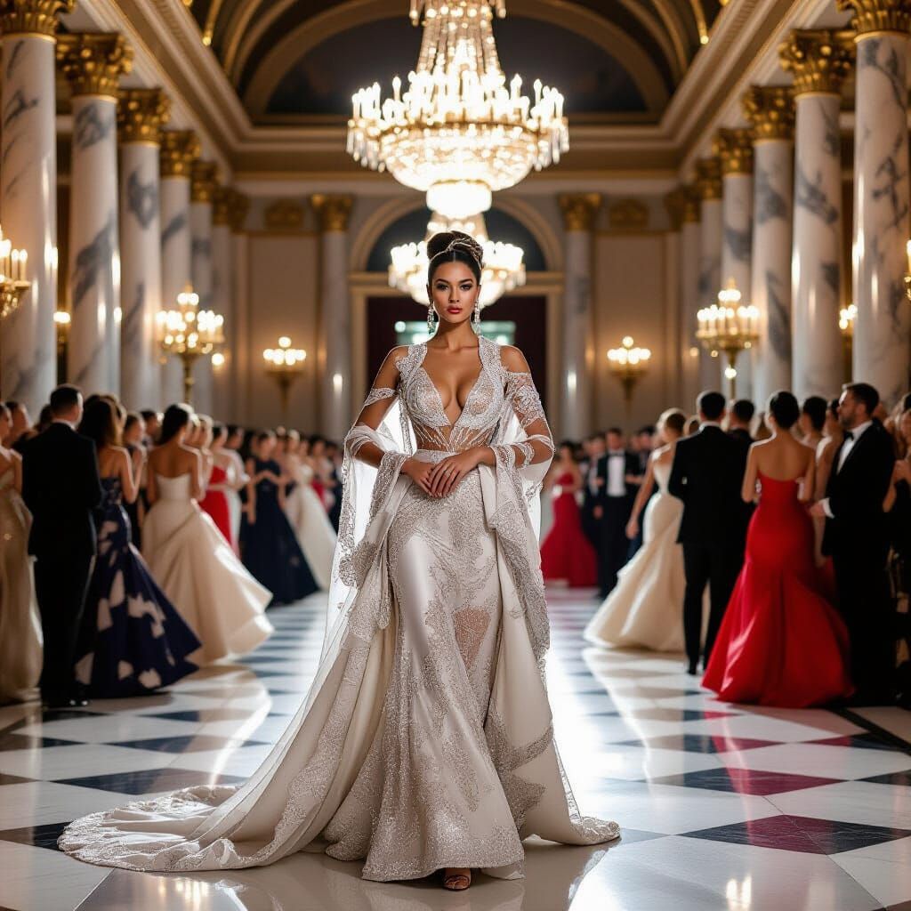 Ballroom Portrait in Classical Style