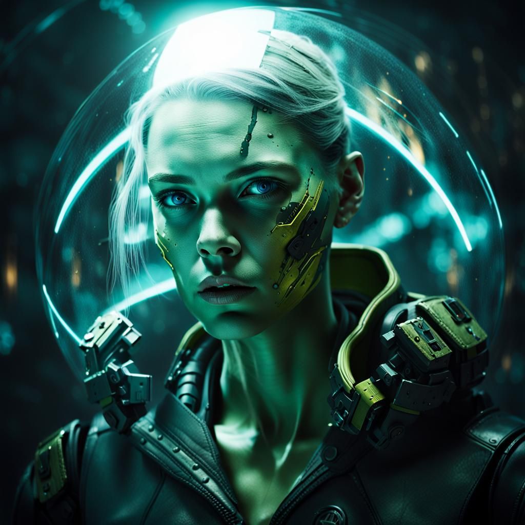 Android Leader in Apocalyptic Cyberpunk Battle