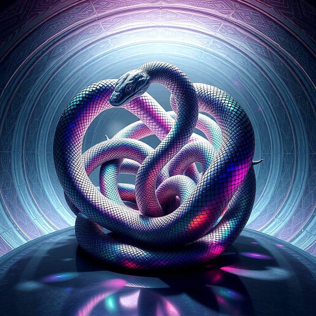 Surreal Serpentine Dance in a Curved Space