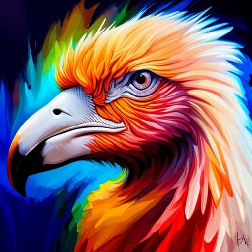 Eagle Flamingo Hybrid Photograph in Bold Natural Colors