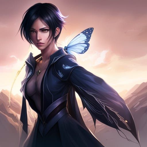 Lightning Attire Portrait in Hyperdetailed Digital Art