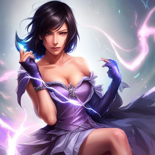 Lightning Butterfly Portrait in Hyperdetailed Concept Art