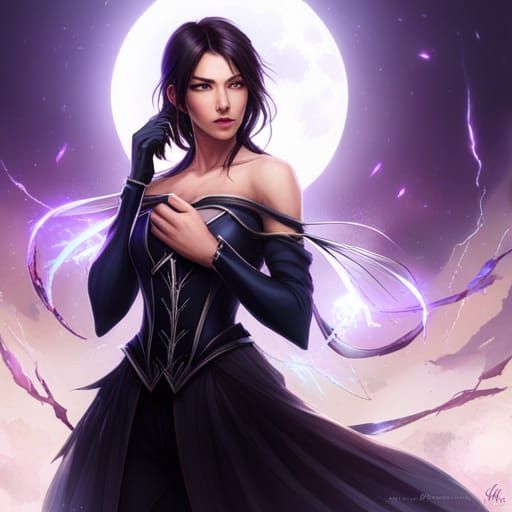 Lightning Butterfly Portrait in Hyperdetailed Digital Art