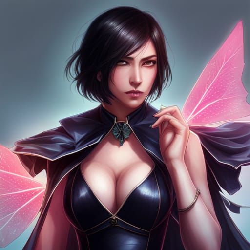 Lightning Dress Portrait in Hyperdetailed Digital Art