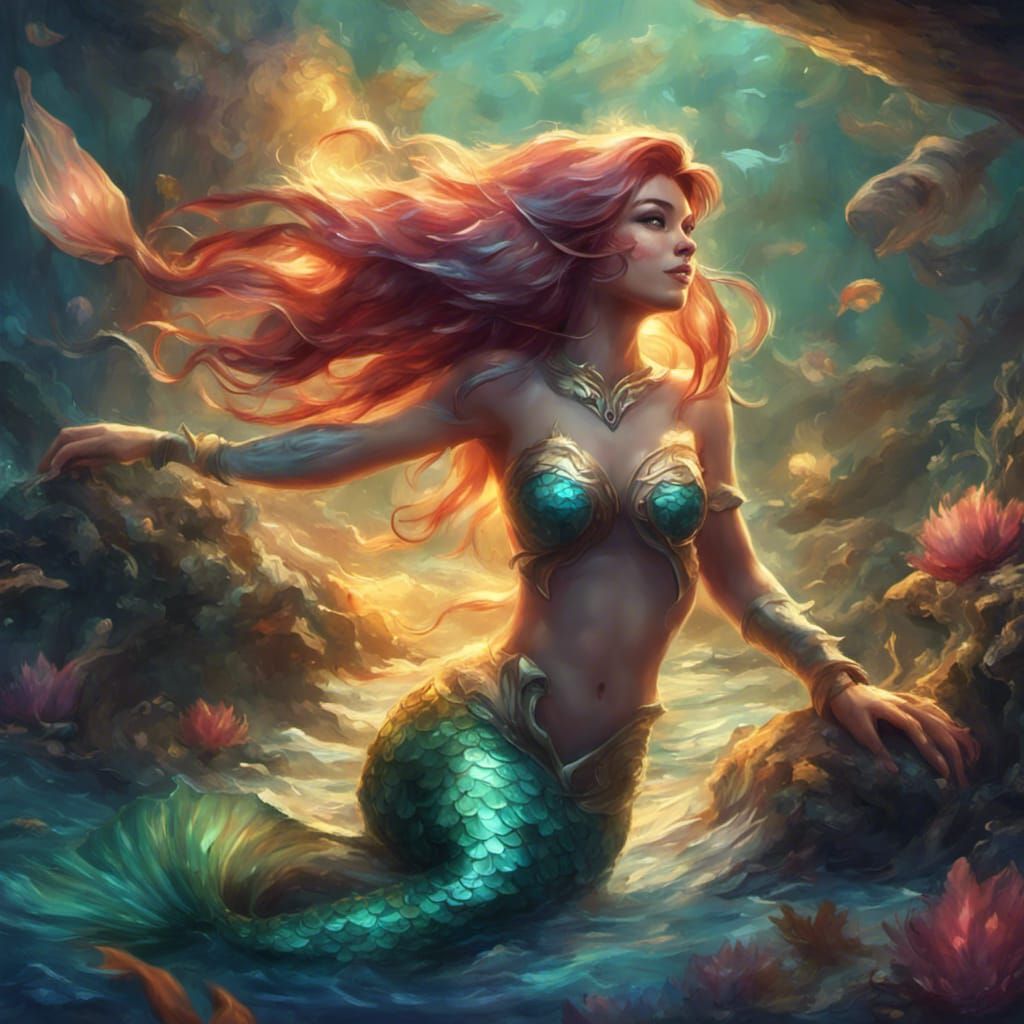Stunning Mermaid in League of Legends Style