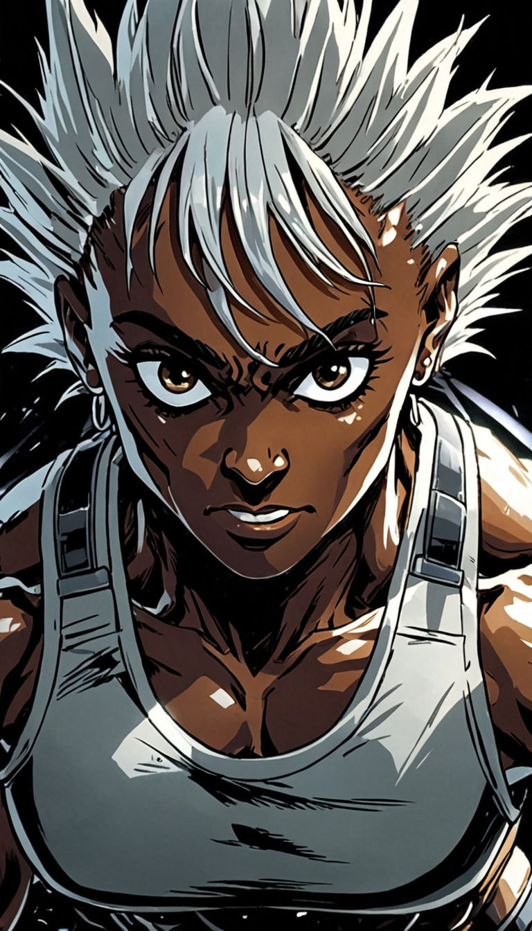 Strong Female Warrior in Dark Color Palette