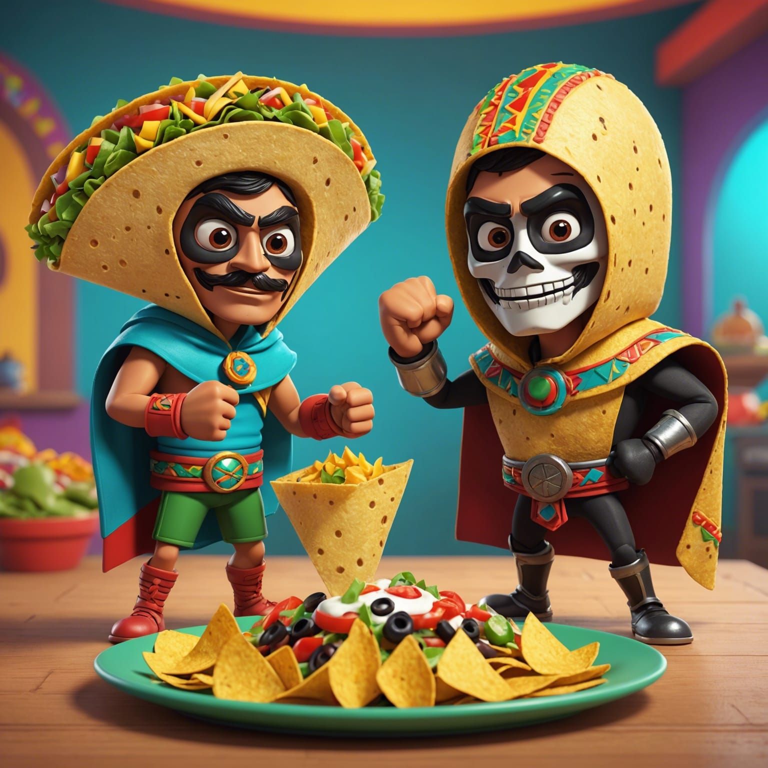 Taco vs Burrito: A Cartoon Food Fight