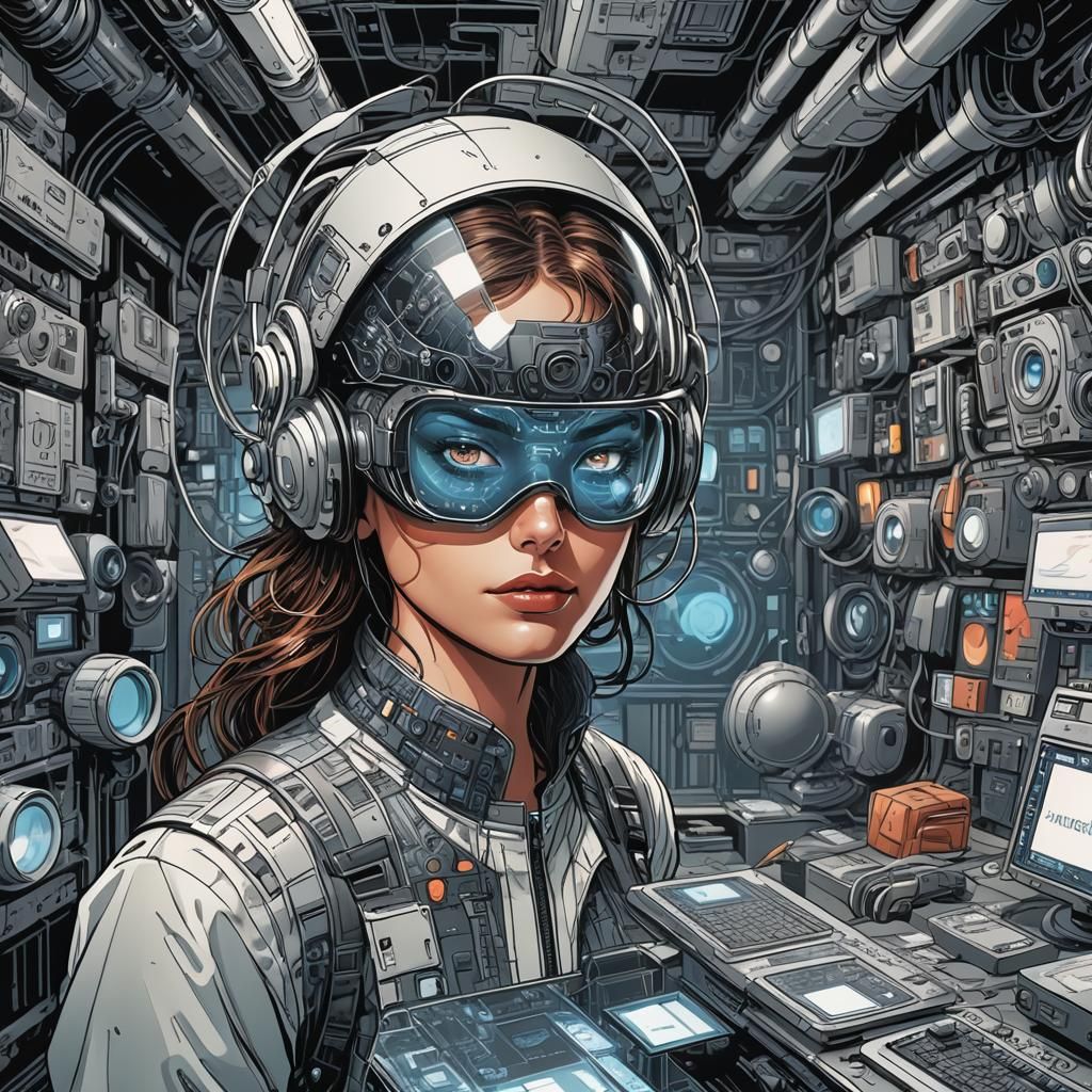 Augmented Reality Contact Lenses in Comic Book Style