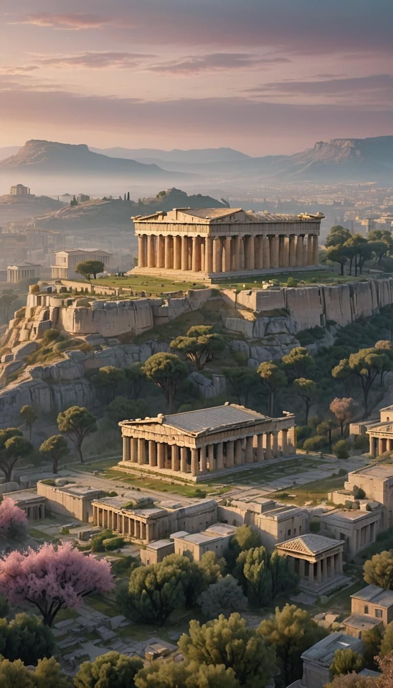 Acropolis at Dawn: Fantastical Digital Matte Painting