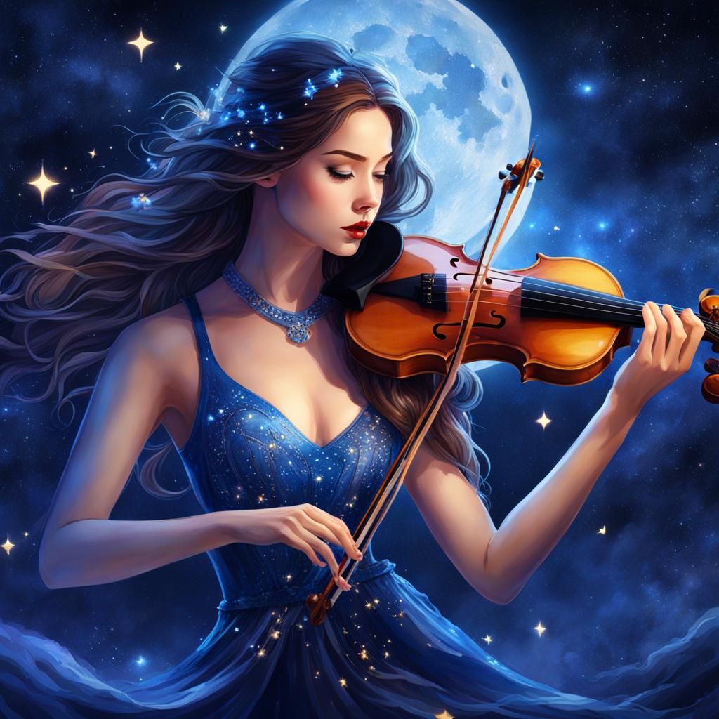 girl playing a violin