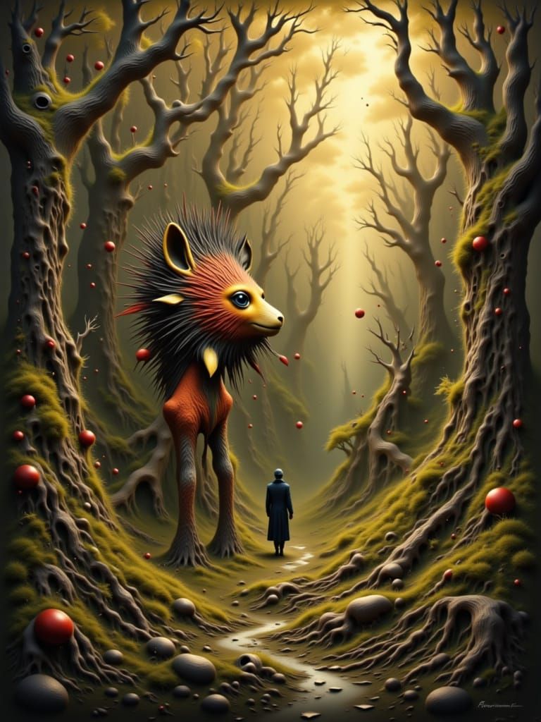 Realistic Litaruni Creature in Golden Hour Lighting