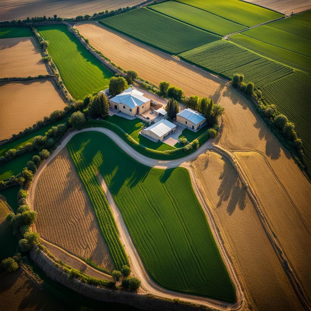 Aerial View of Nir David, Northern Israel