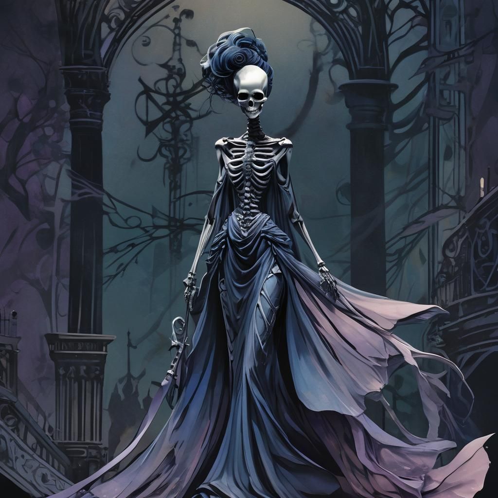 Skeleton in Haute Couture: Dark Surrealist Fashion