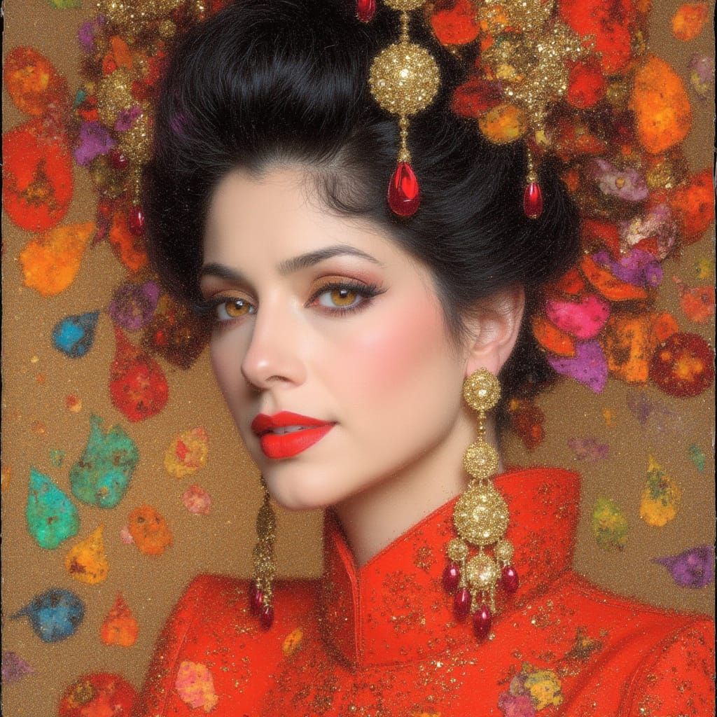 Ethereal Woman Portrait in Surrealist Style