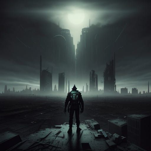 Eerie Post-Apocalyptic Landscape with Haunting Space Music