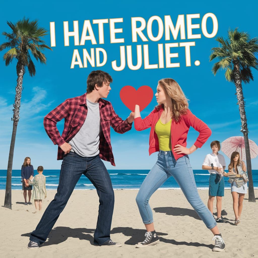 A 1990s teen comedy movie poster. The title is "I Hate Romeo...