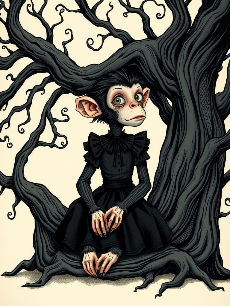 Wednesday as monkey