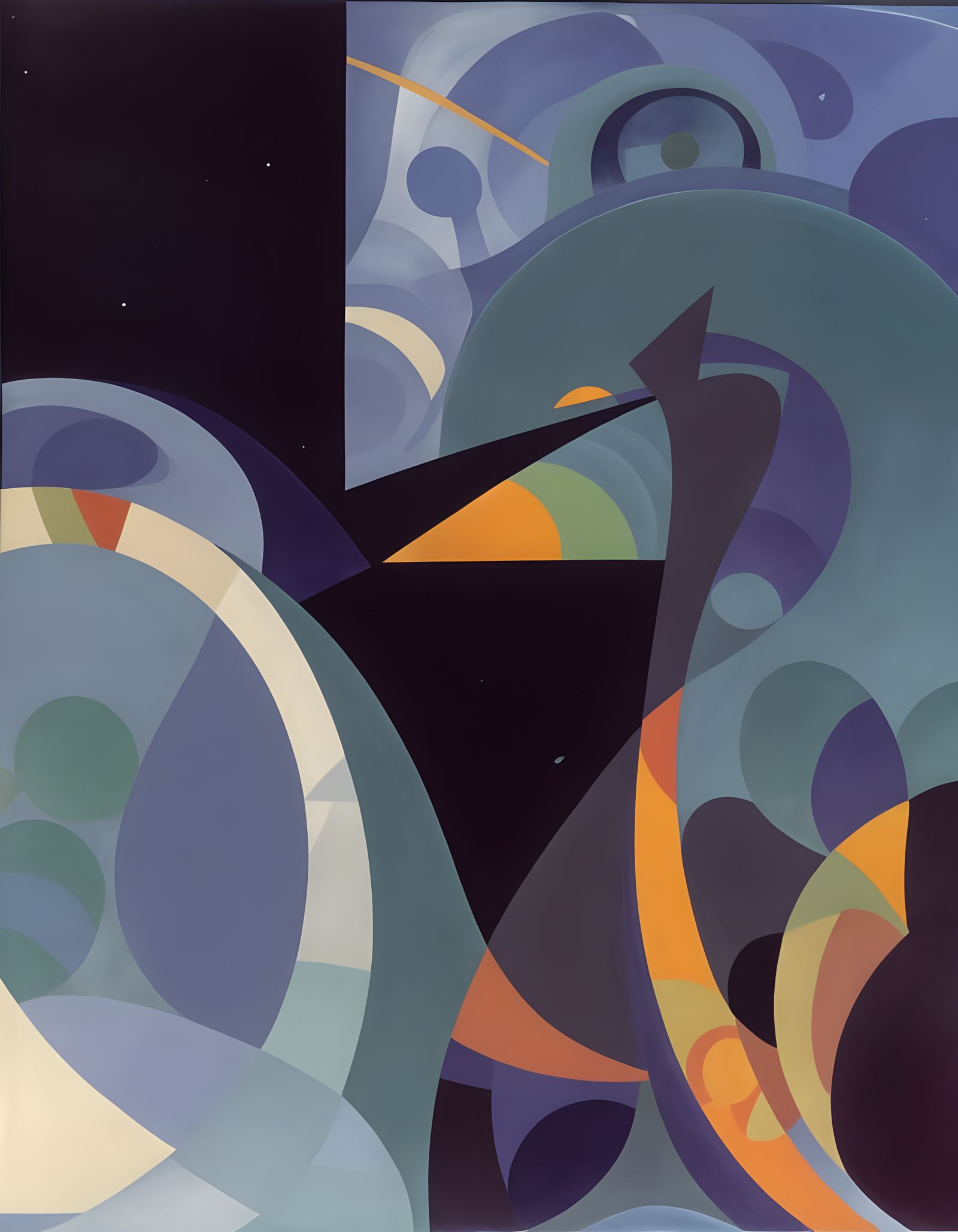 Intricate Abstract Painting with Incredible Depth