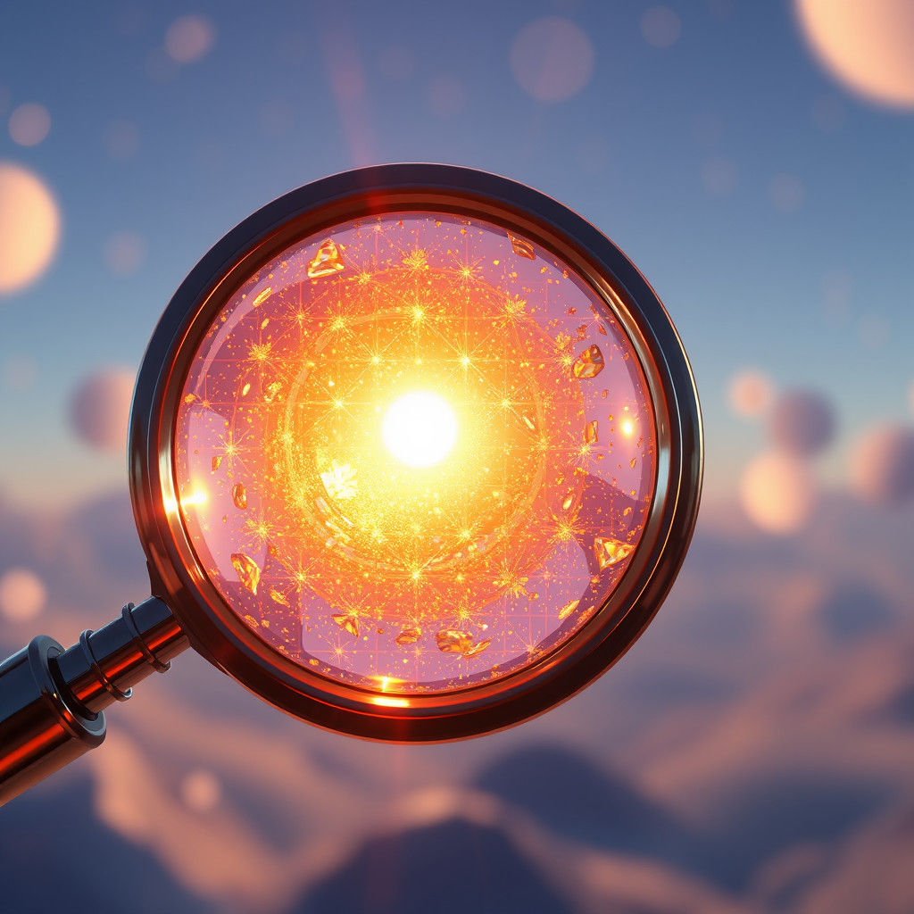 Glistening Magnifying Glass: 3D Anime Art