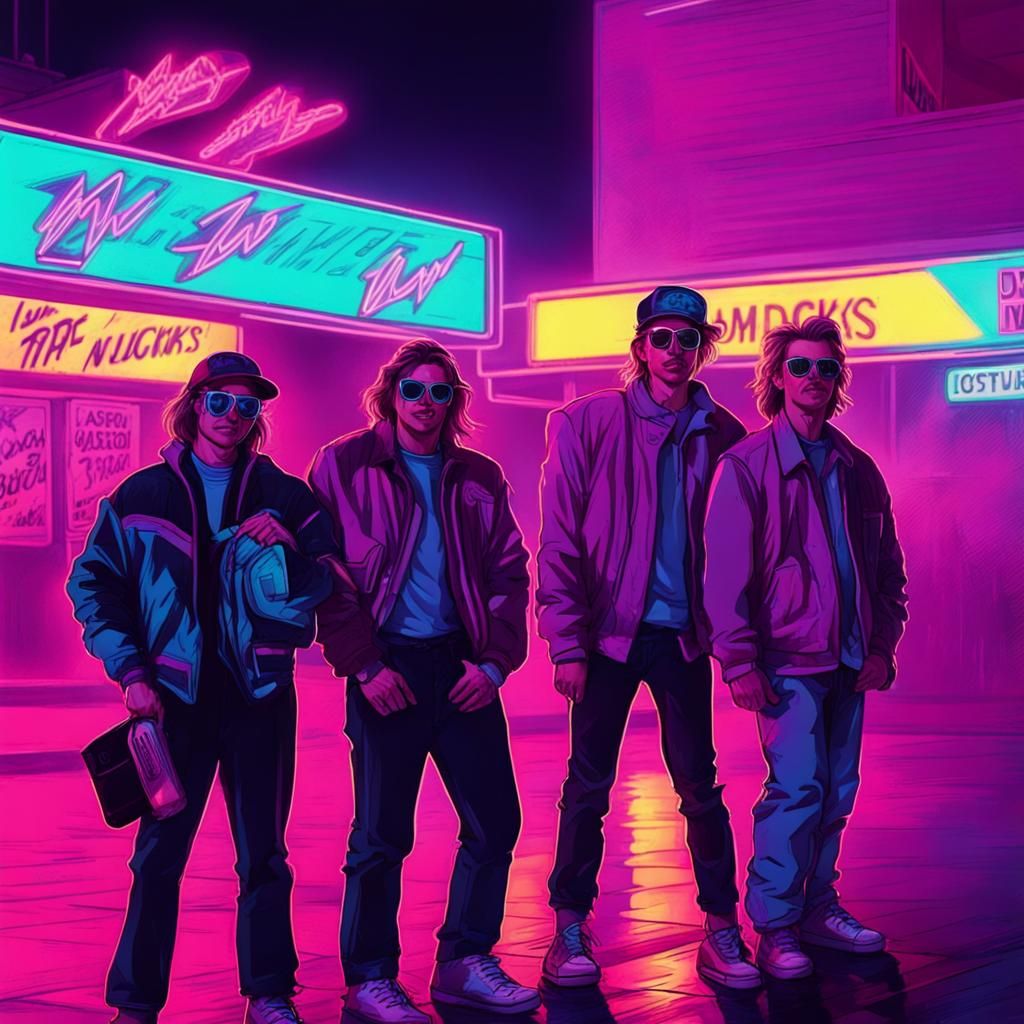 The Mighty Ducks Have a Synthwave Night Out