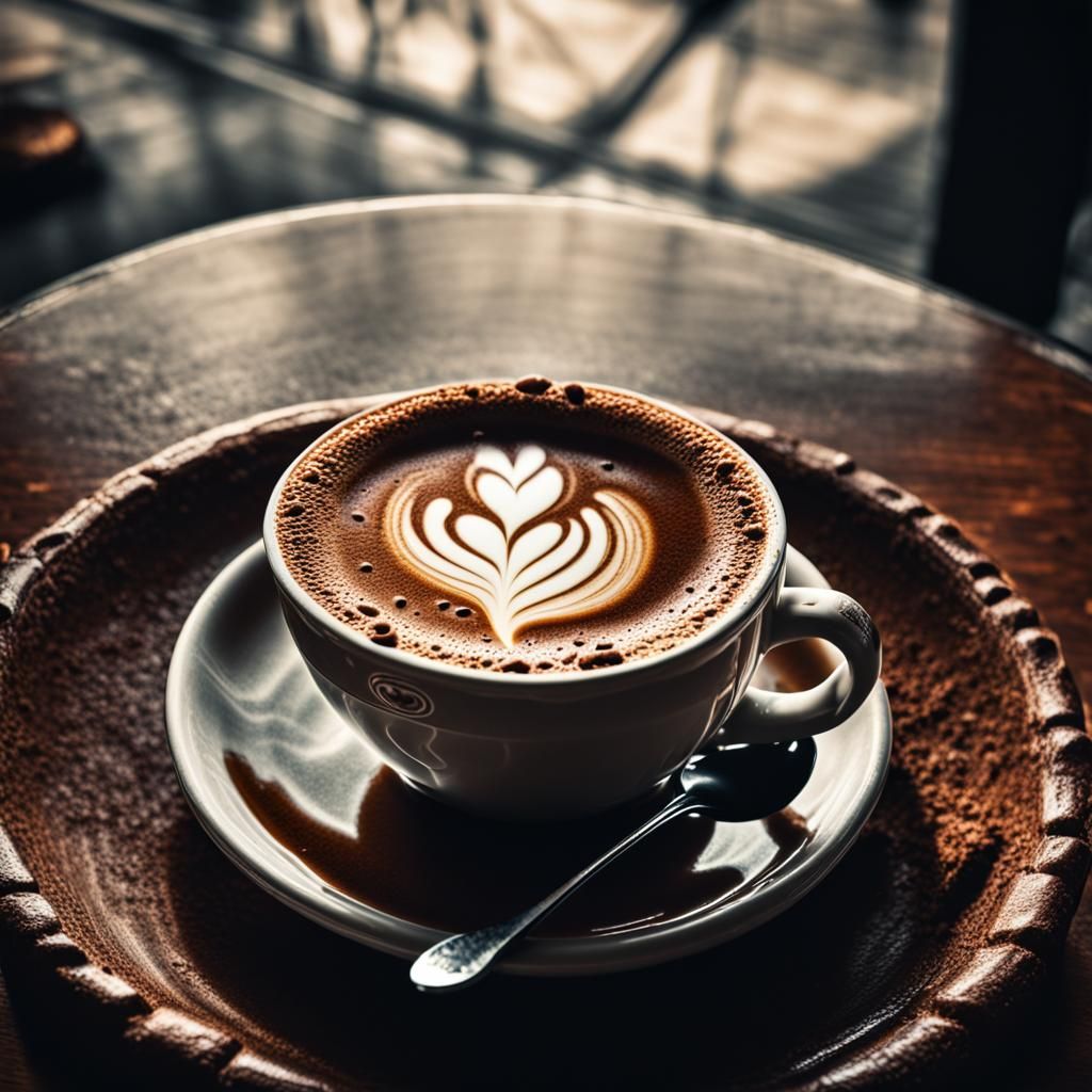 Hyperrealistic Coffee Close-Up in 64 Megapixels