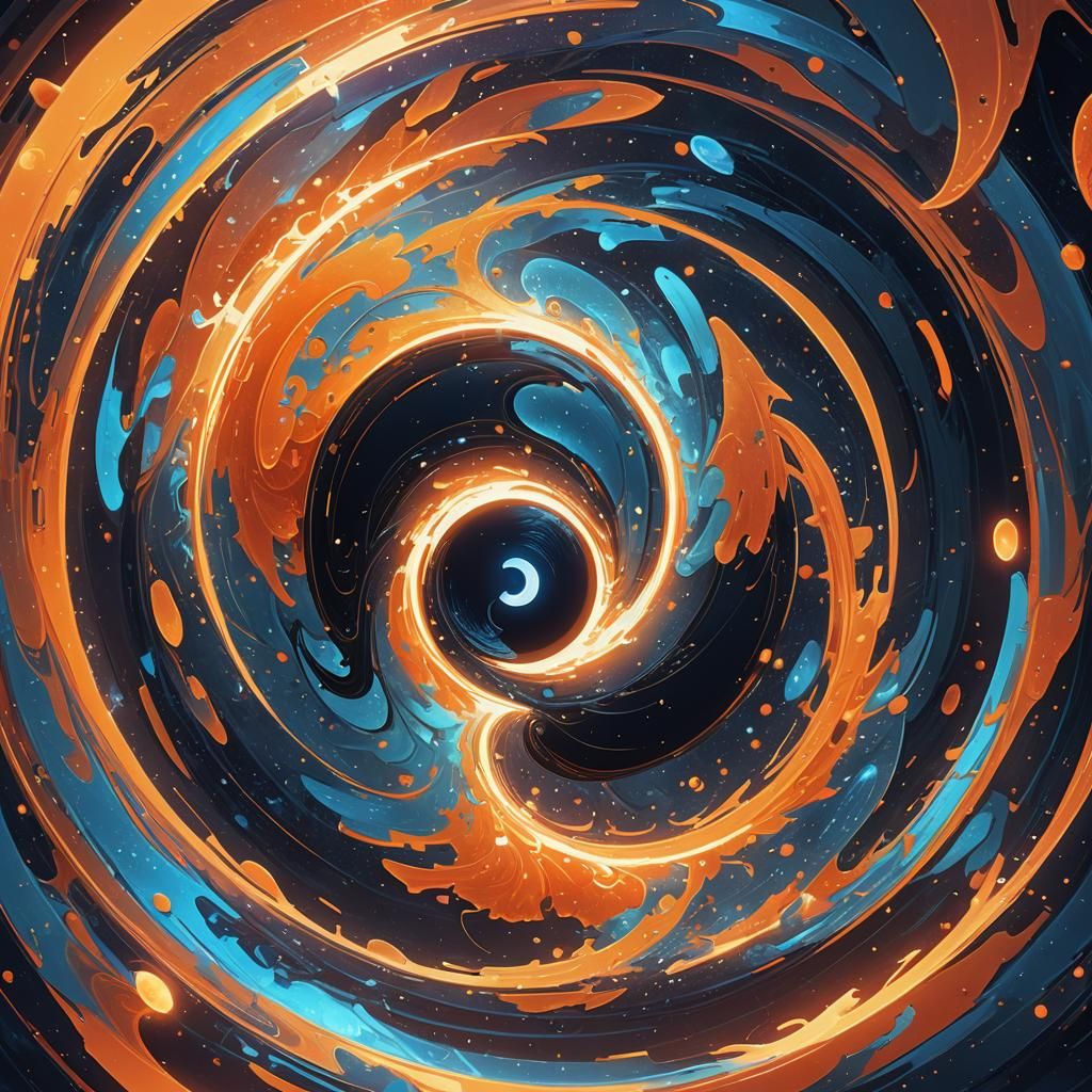 Glowing Yin and Yang in Cosmic Vortex