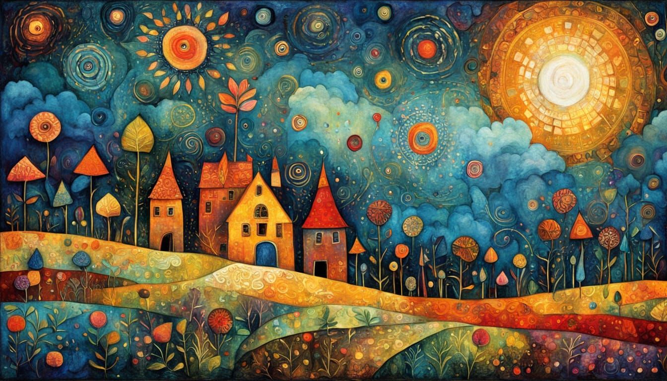 Vibrant Spring Garden Blooms in Dramatic Light