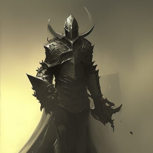 Sinister Knight in Dark Fantasy Style