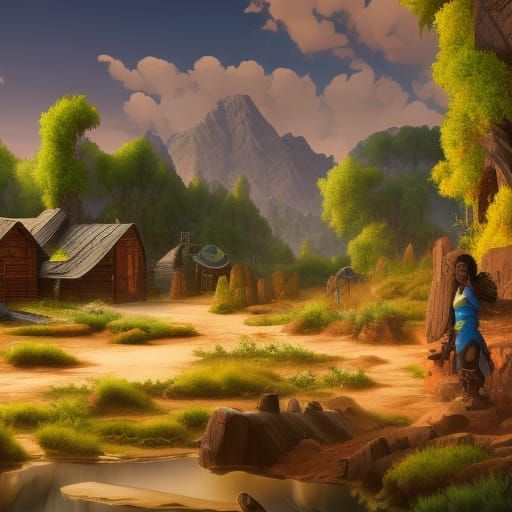 Fantastical Matte Painting with Intricate Details