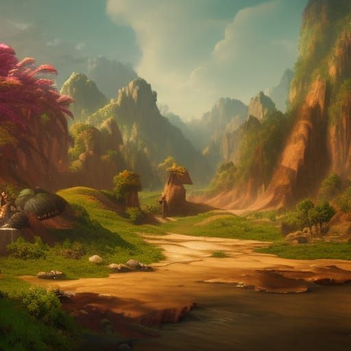 Fantastical Matte Painting in Deep Color