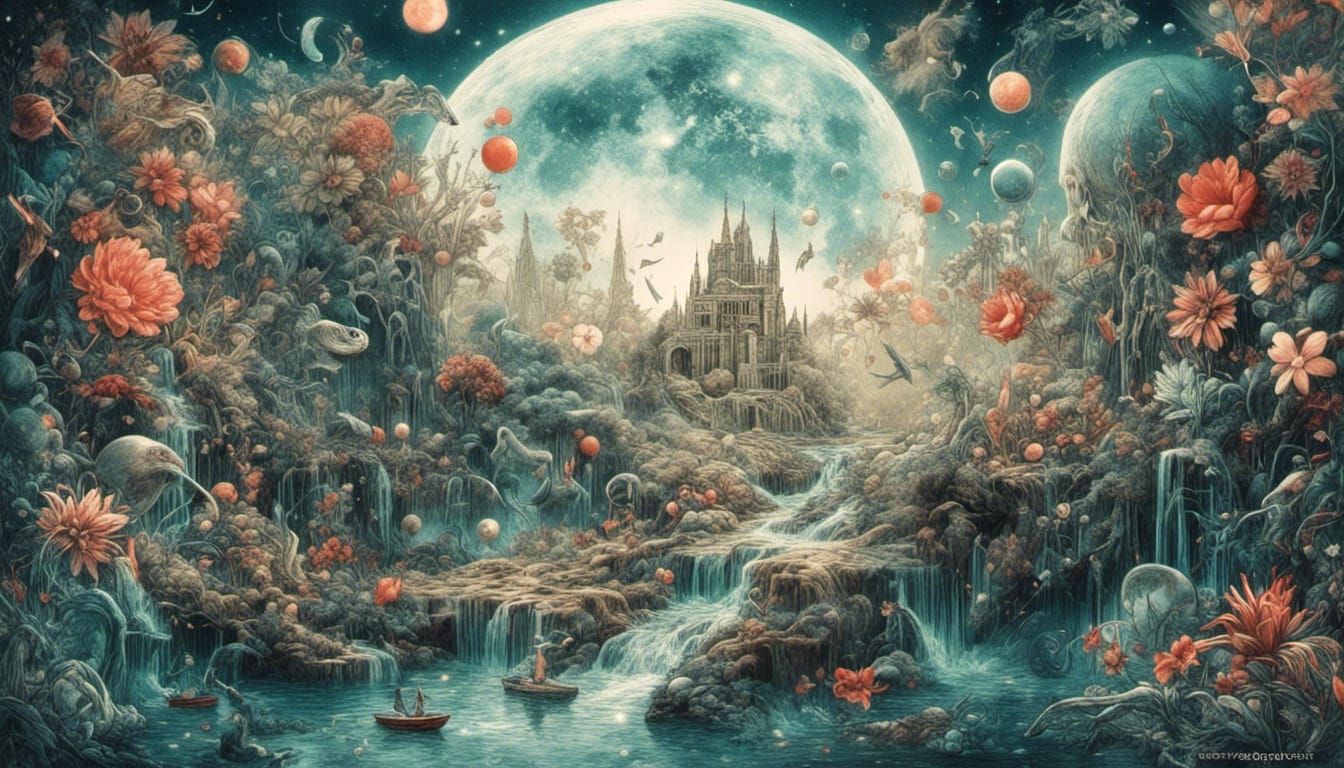 Dreamlike Paradise Scene