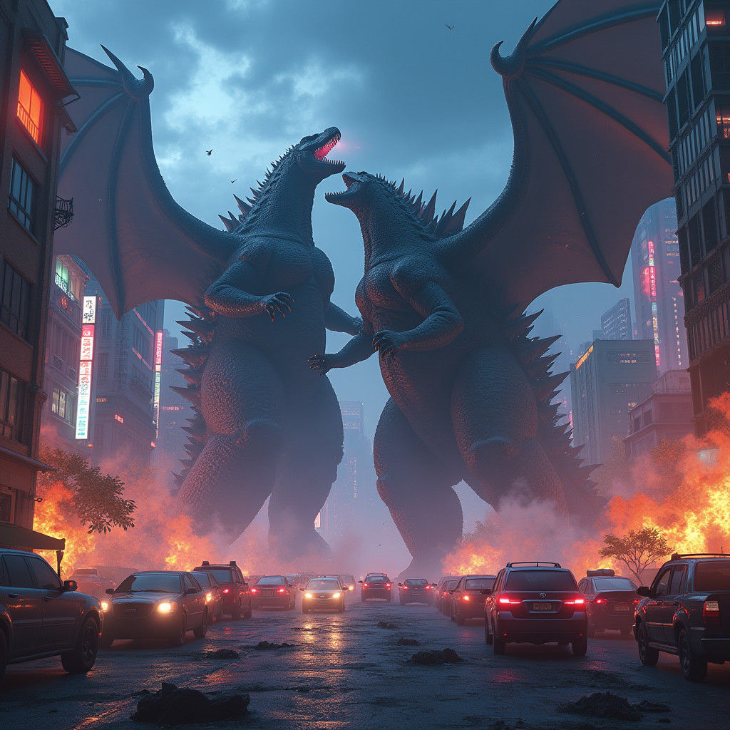 Godzilla vs MUTO: Neon Metropolis Mayhem