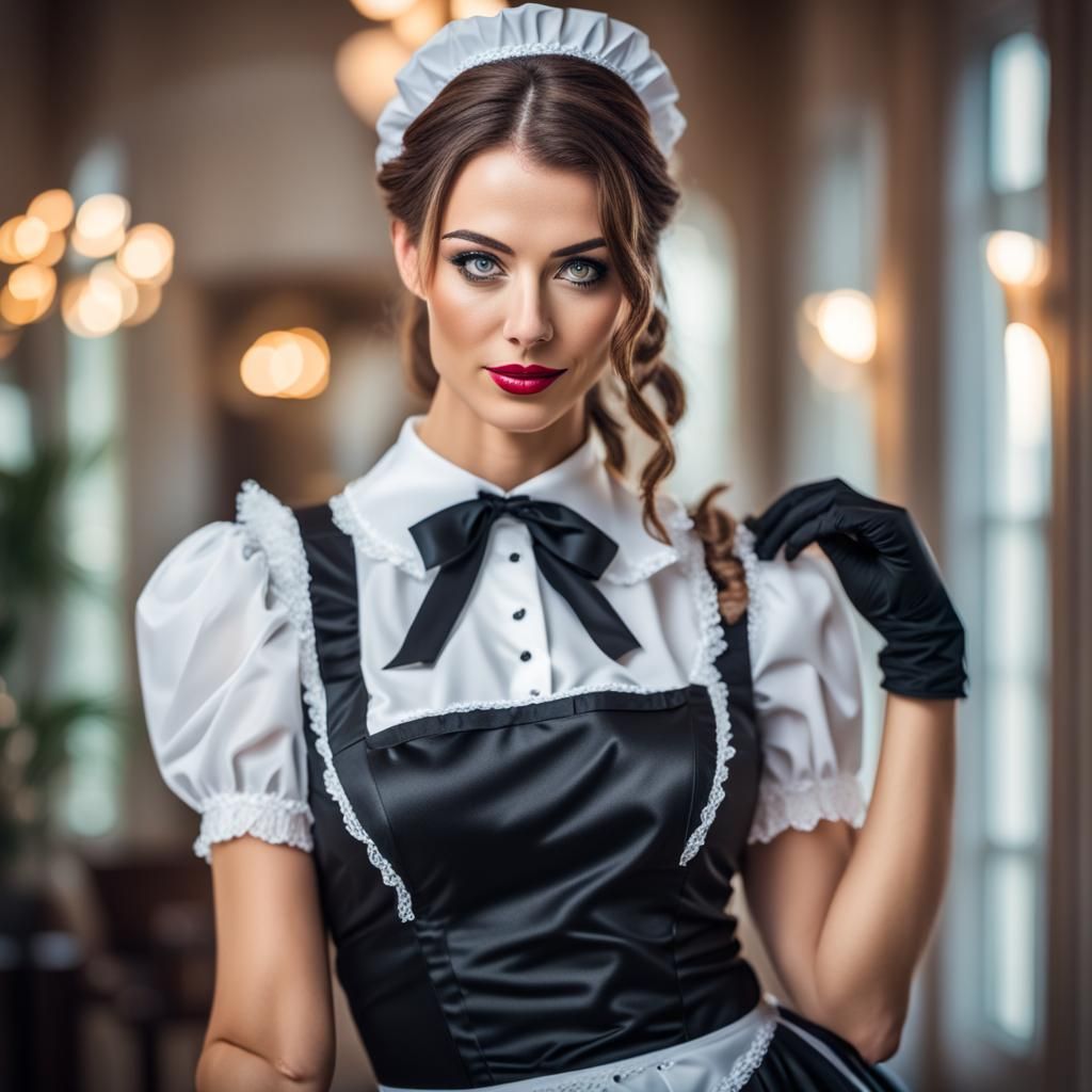 French Maid Portrait in Professional Photography Style
