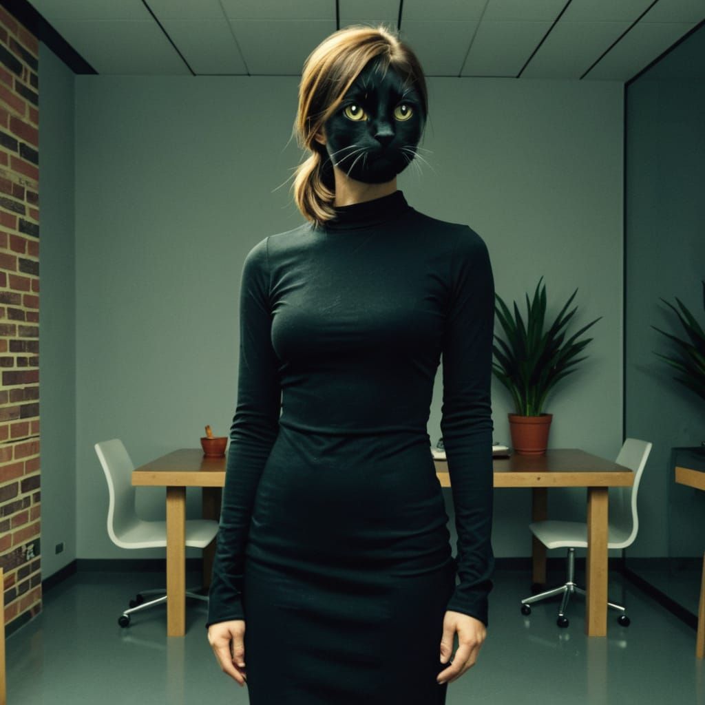 Mysterious Feline Warrior Unfurls Black Flag