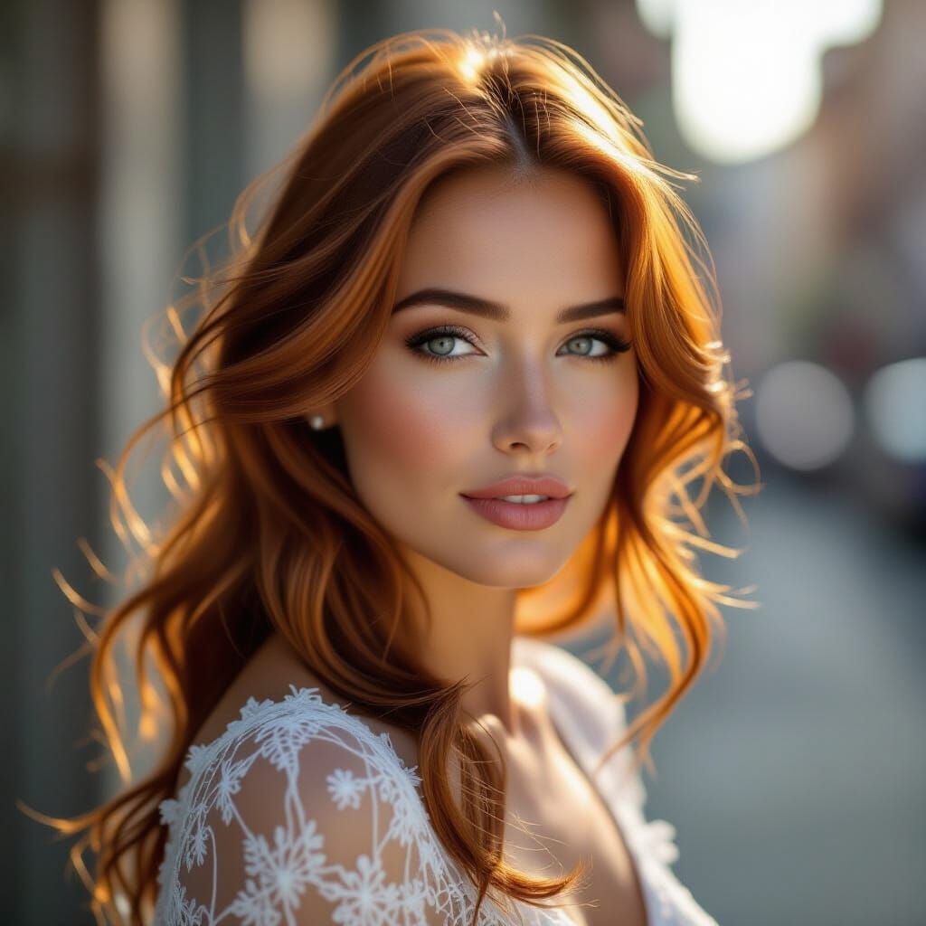 Ethereal Woman in Spiderwebs Portrait